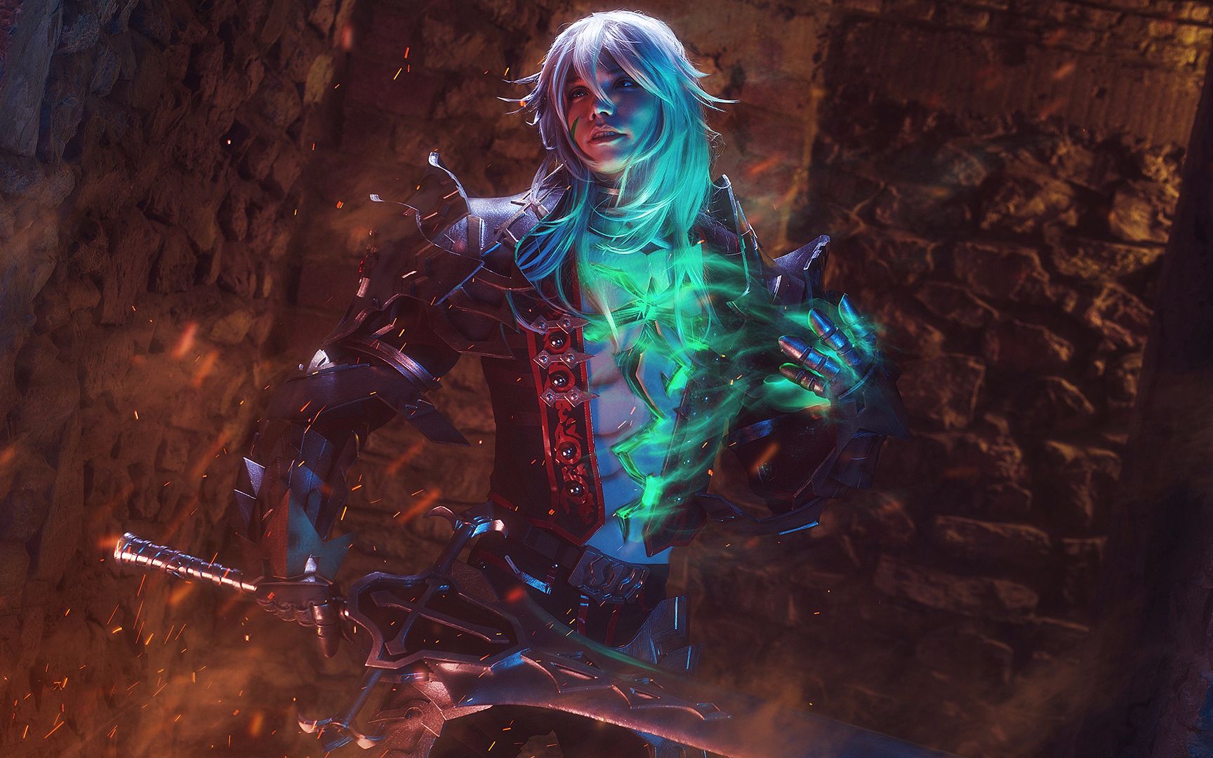 【后期演示】【朱诺的月光】fgo 齐格飞 修图过程 快放版