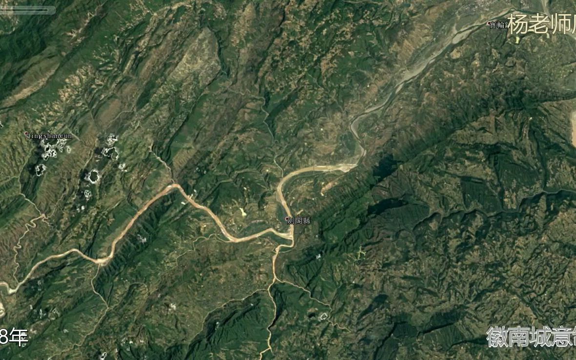 地图里看区域发展四川省剑阁县城市化进程