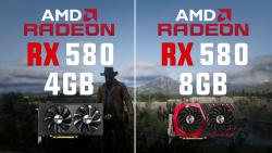 RX 580 8GB vs RX 580 4GB七款游戏测试对比,在爆显存前性能几乎一致.哔哩哔哩bilibili