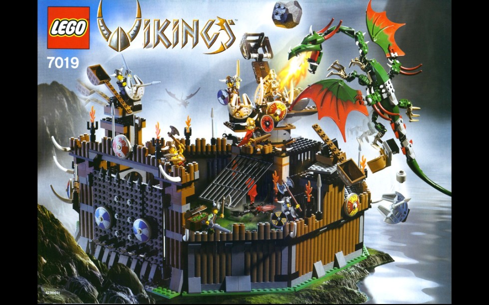 乐高维京人7019维京堡垒大战喷火龙速组评测