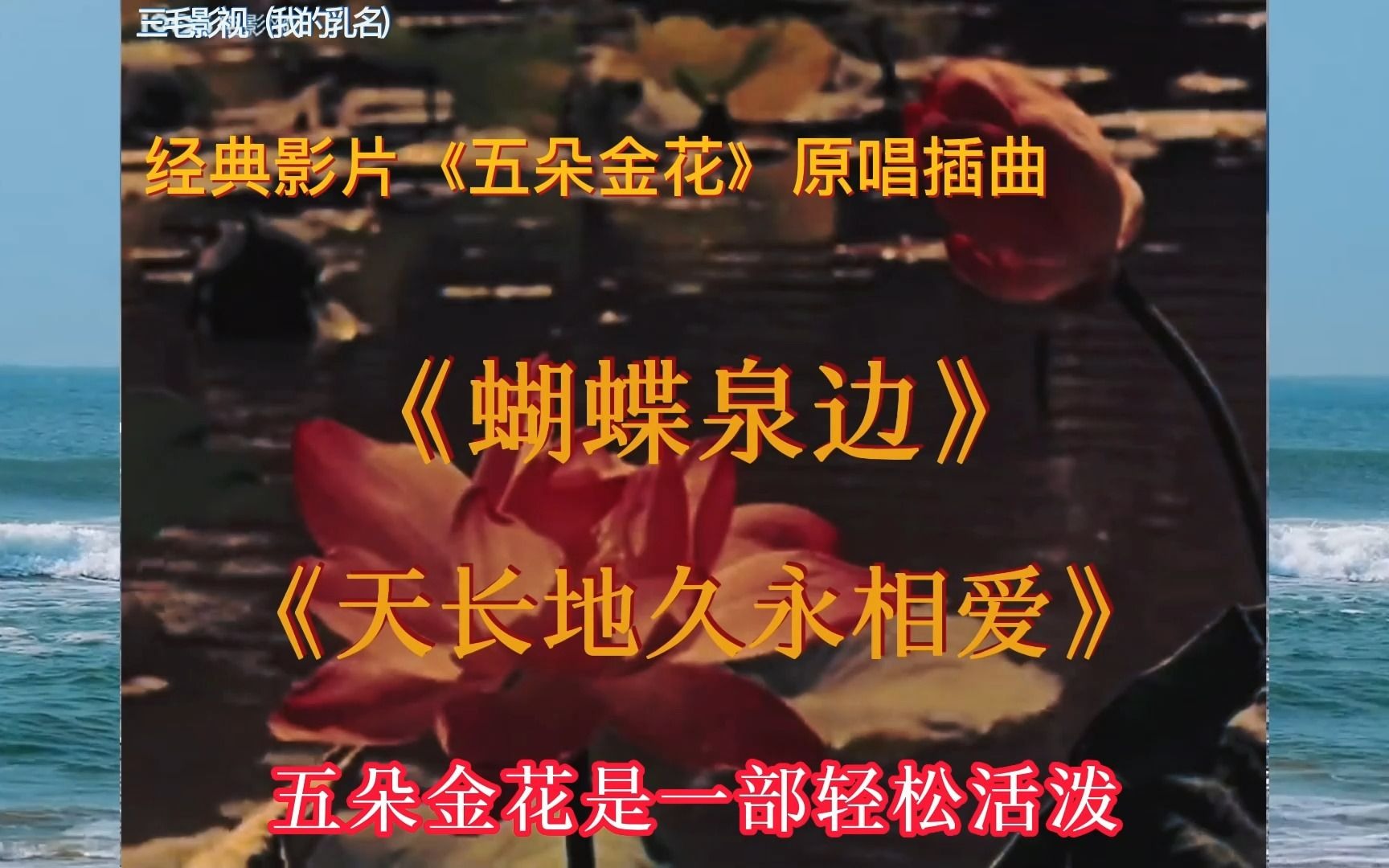 [图]经典影片《五朵金花》原唱插曲 《蝴蝶泉边》《天长地久永相爱》 充满了诗情画意的喜剧影片，看过之后让人感觉心情舒畅愉快