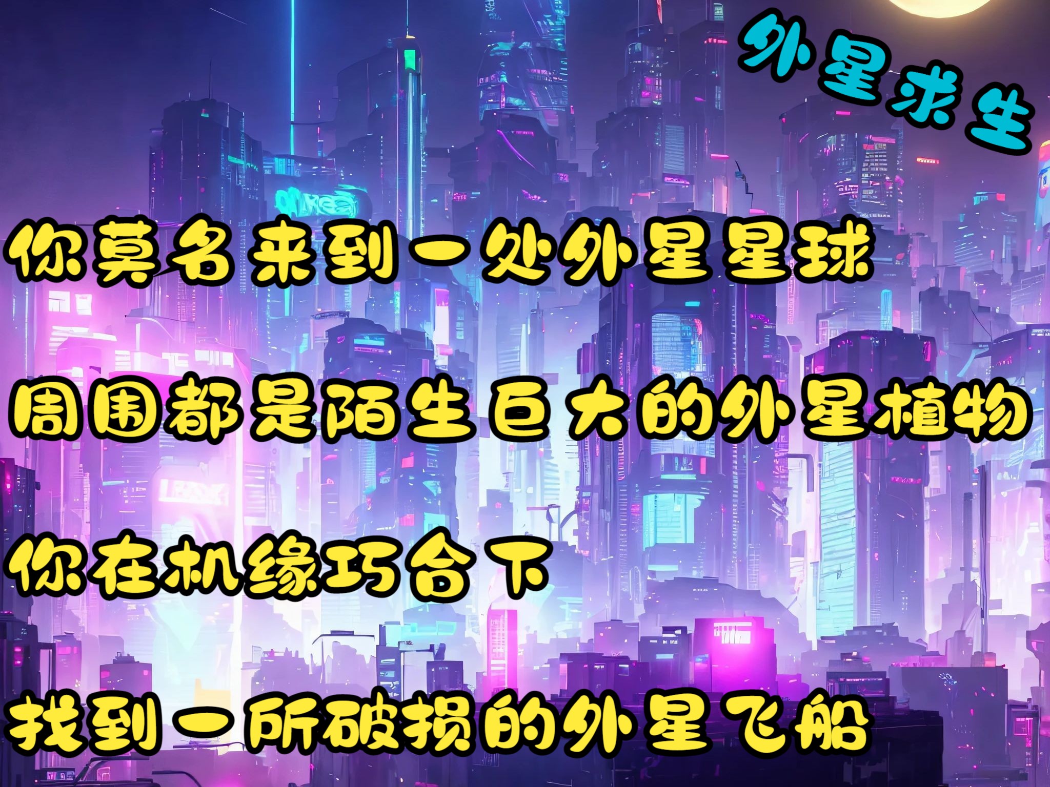 [图]你莫名来到一处外星星球 周围都是陌生巨大的外星植物 你在机缘巧合下 找到一所破损的外星飞船