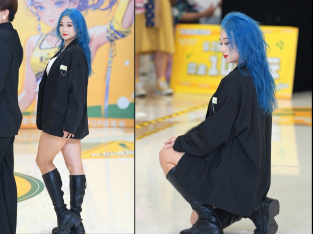 蓝发妖姬带来了exid《i love you》