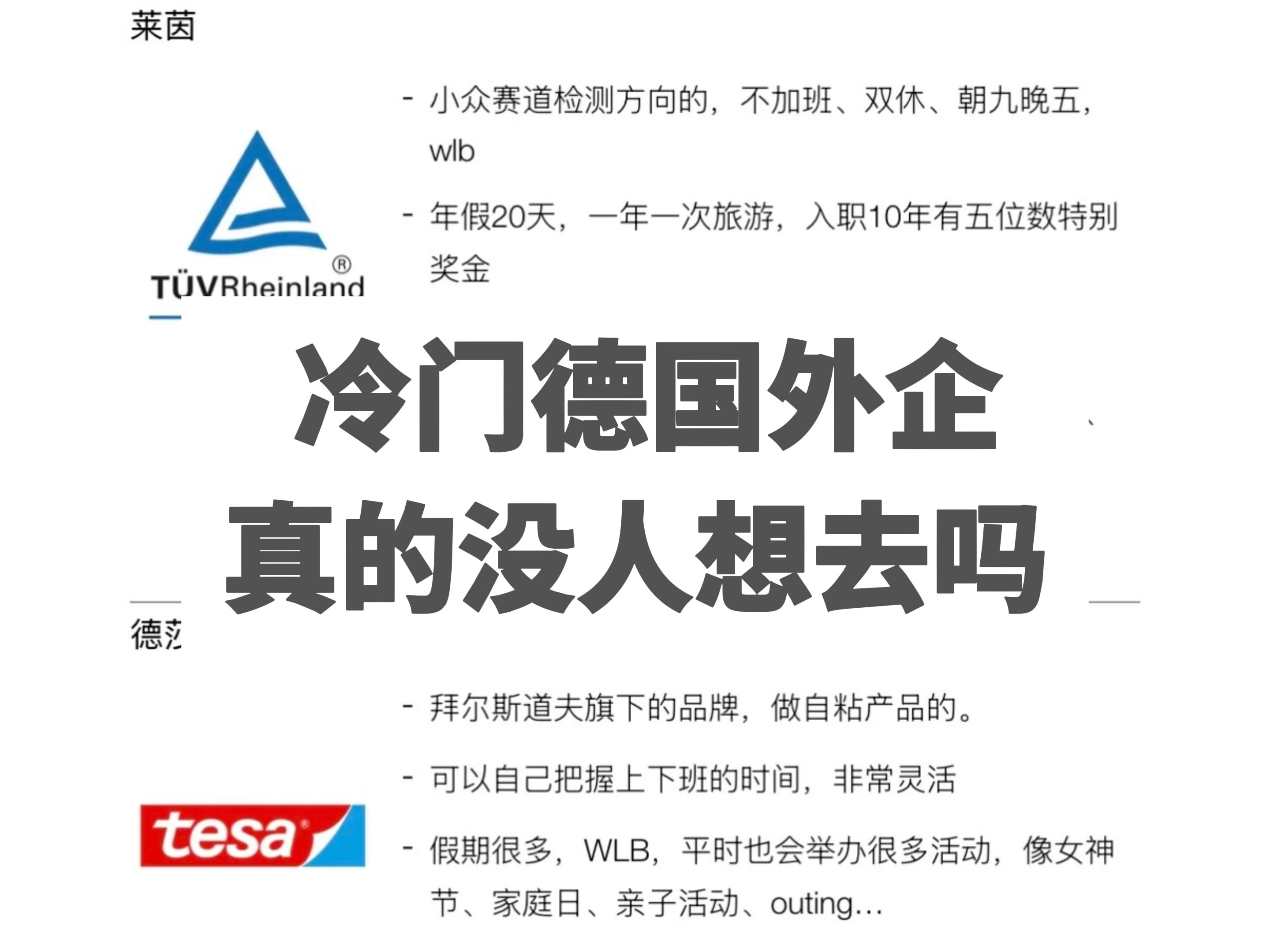 想进外企的都去试试那些冷门赛道!比如说一些偏冷门点的德国外企.哔哩哔哩bilibili