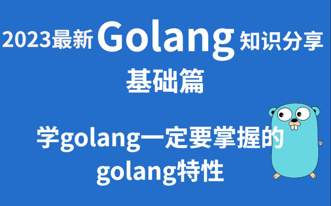 【golang知识分享】基础篇:学golang一定要掌握的golang特性哔哩哔哩bilibili