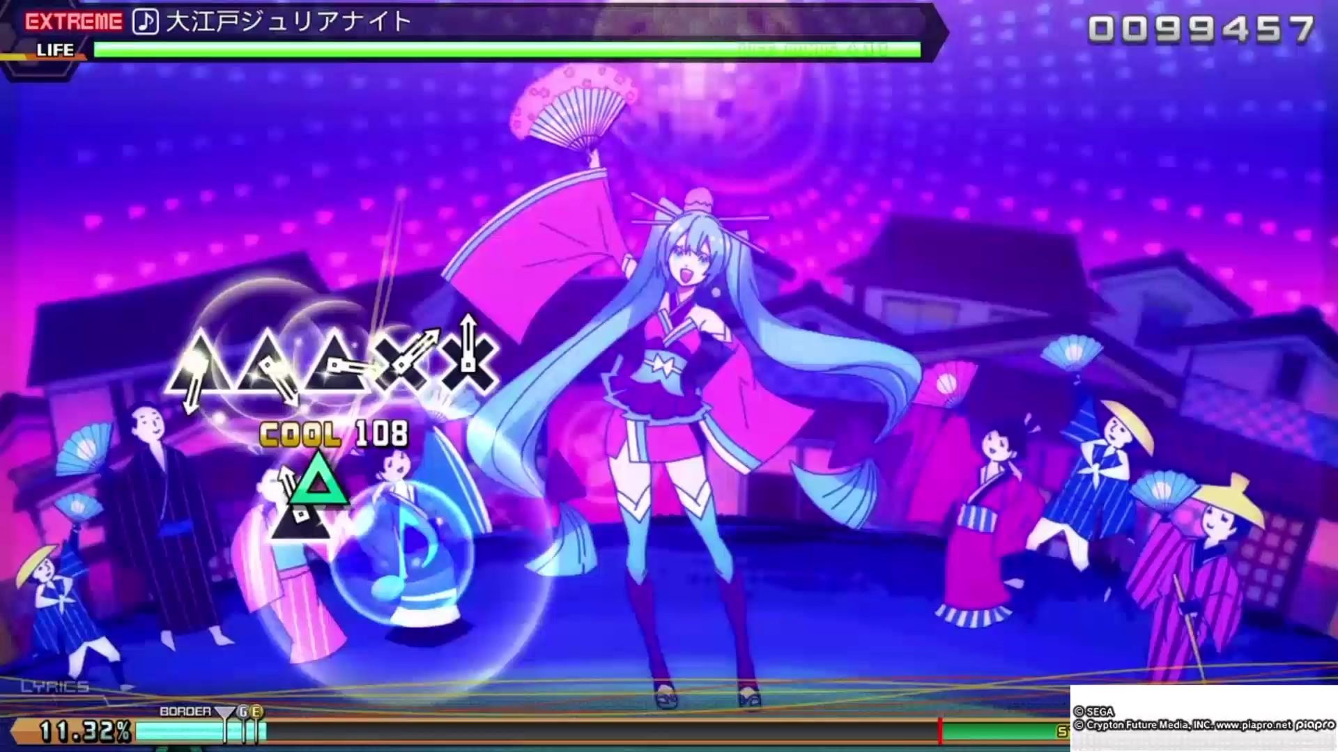 【diva ft】★9 大江户julia-night extreme perfect_哔哩哔哩_bili