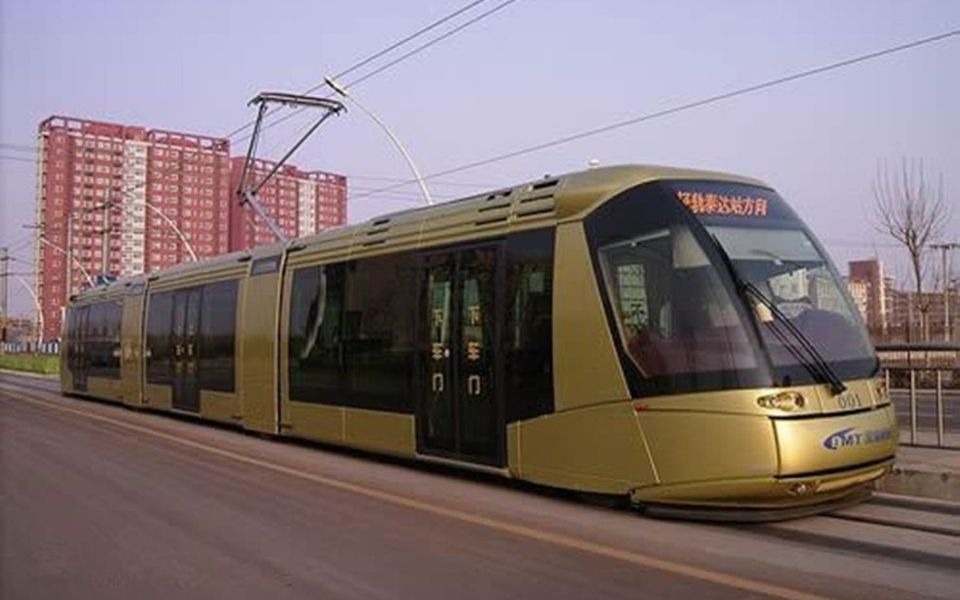 天津开发区导轨电车1号线车内