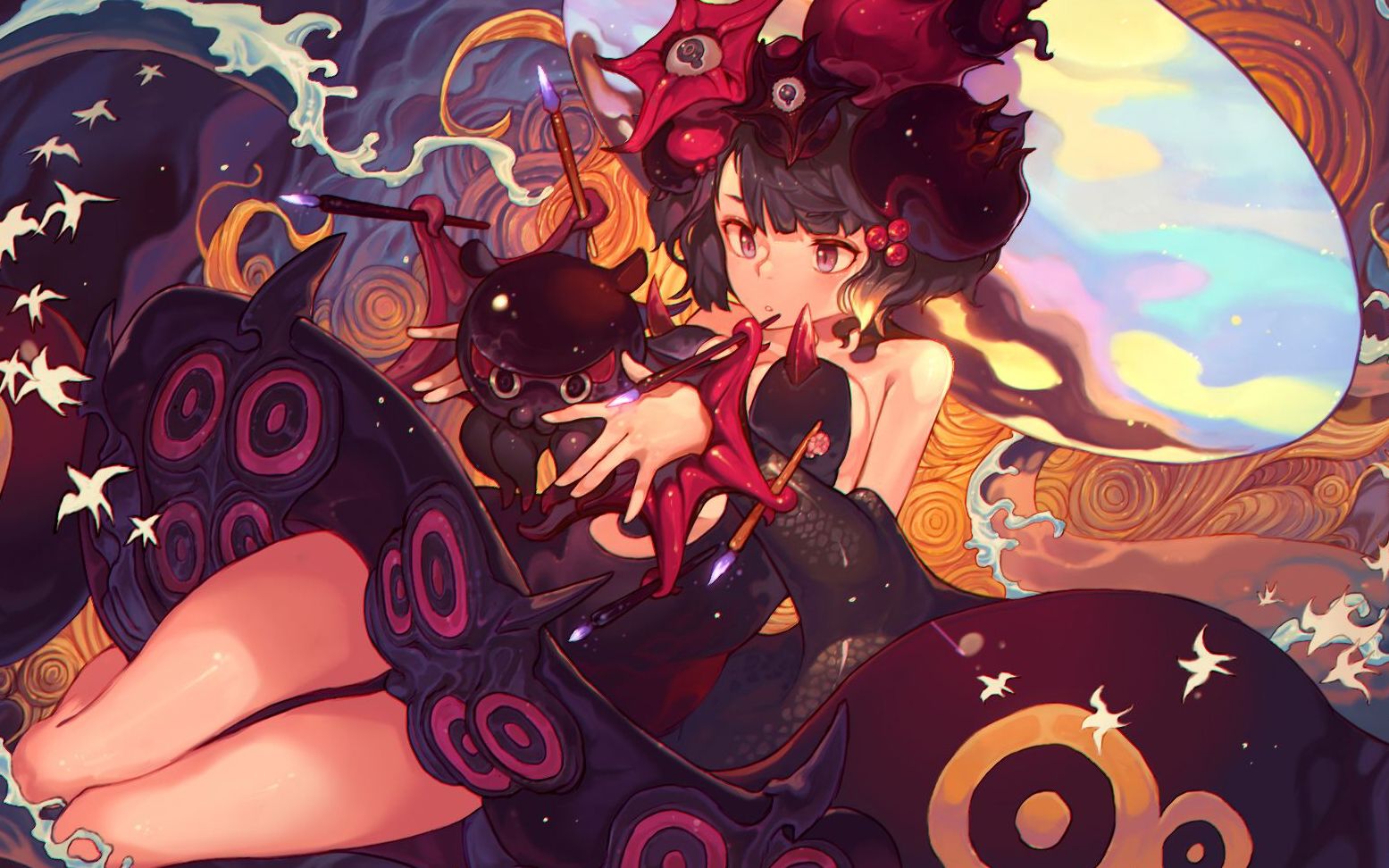 fgo鬼月情人节高难恐怖的np率画笔下最美的新娘北斋花嫁6t无令咒