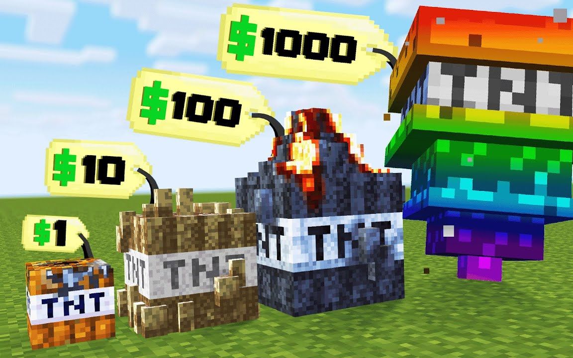 当mc可以氪金,需要靠挖矿赚钱,氪金购买强力tnt#我的世界