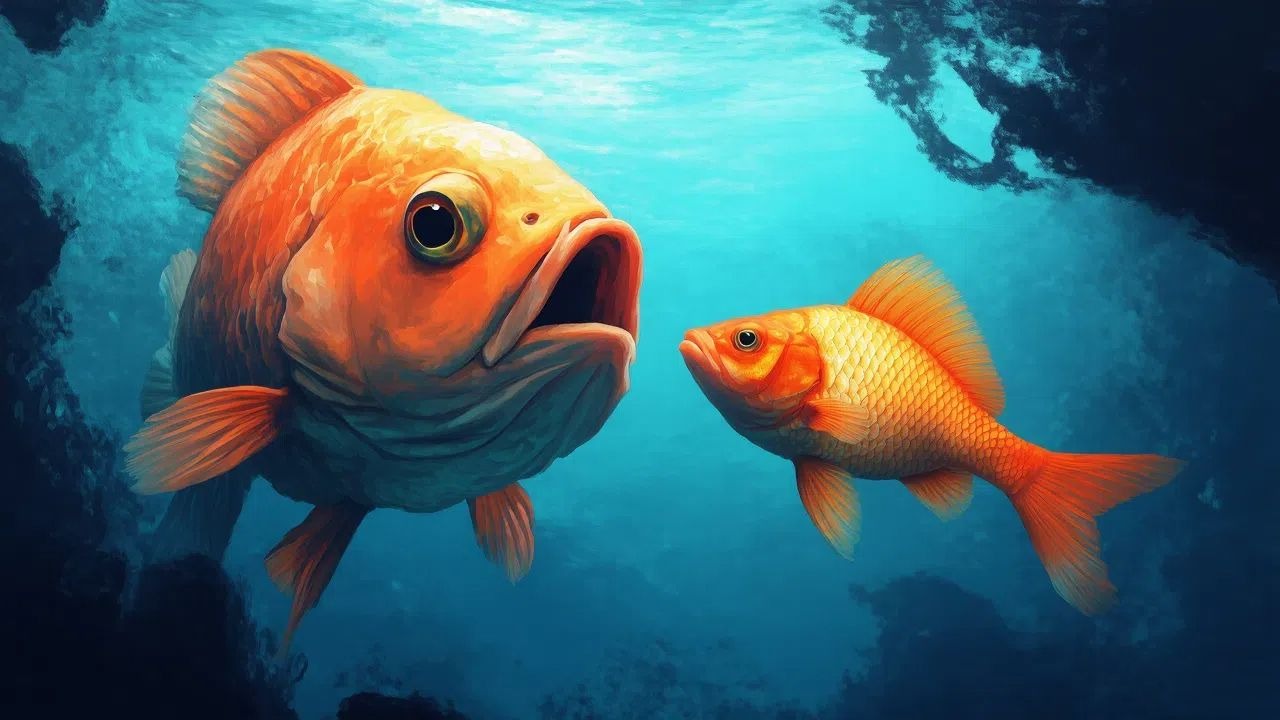 大鱼吃小鱼:小鱼逆袭,吞噬巨兽生存挑战