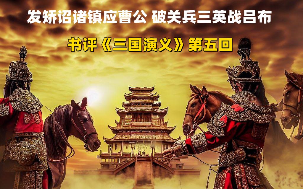 书评:《三国演义》第五回"发矫诏诸镇应曹公 破关兵三英战吕布