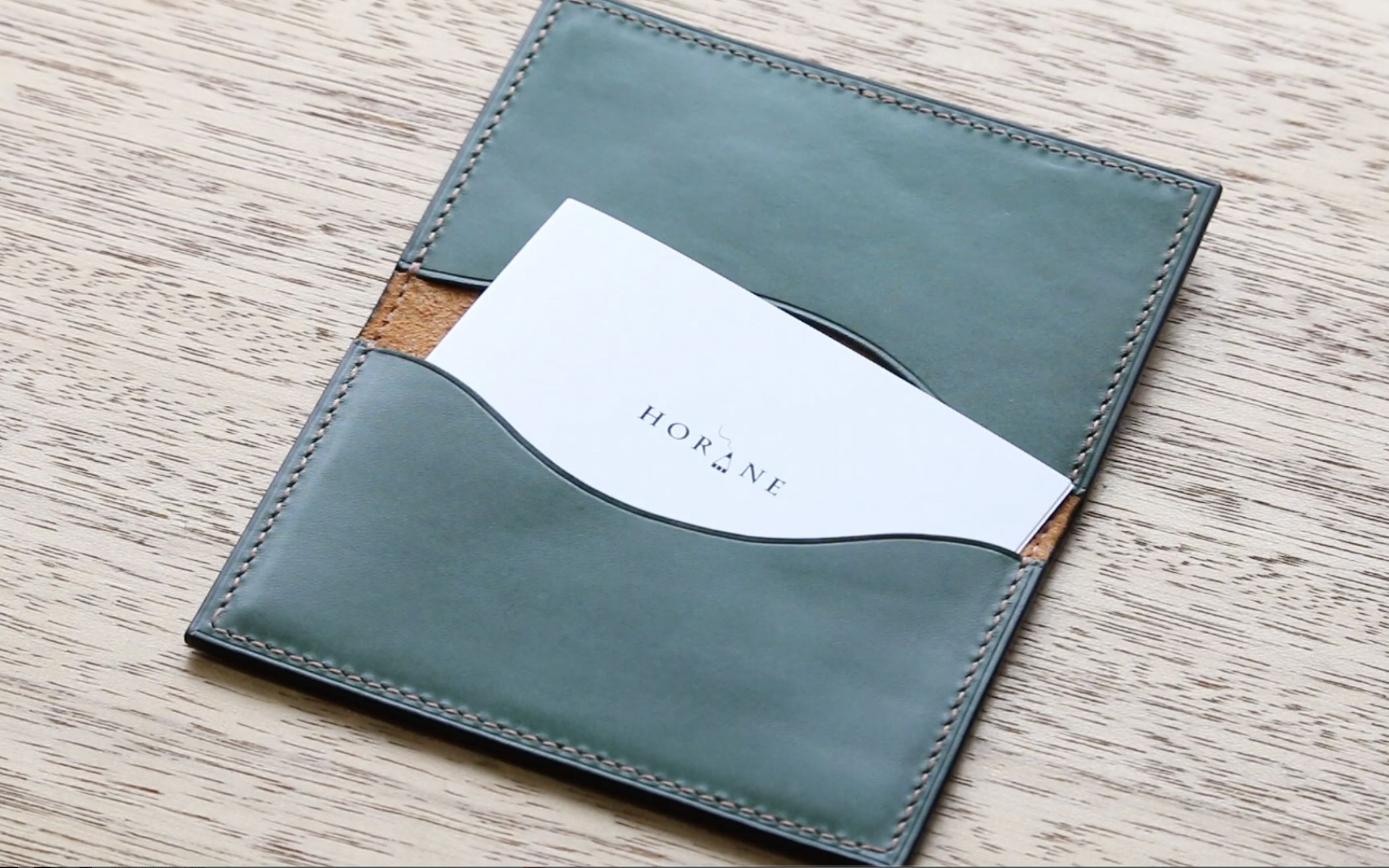 手工皮具 简约名片夹制作 有图纸 ( horane leather 77 )