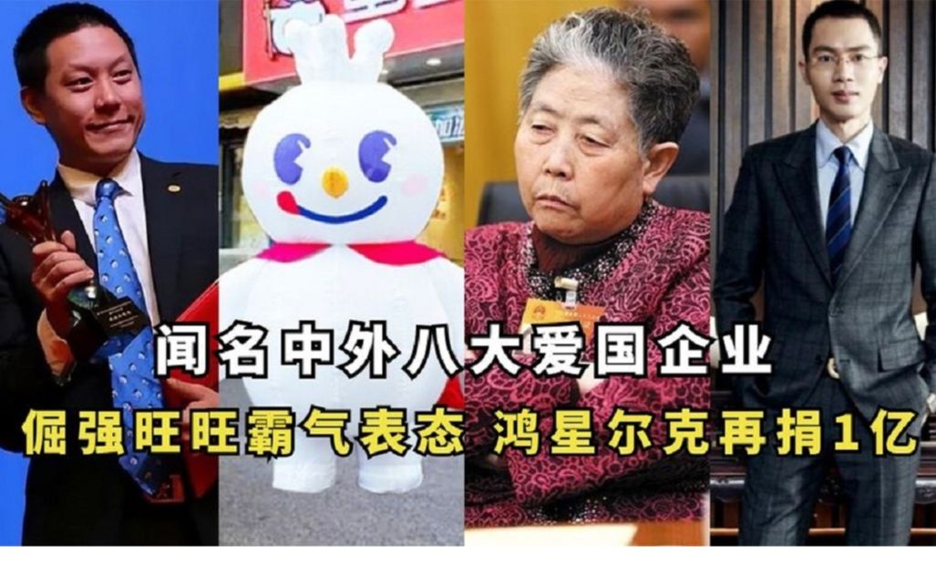 闻名中外八大爱国企业:倔强旺旺霸气表态,鸿星尔克再捐1亿哔哩哔哩bilibili