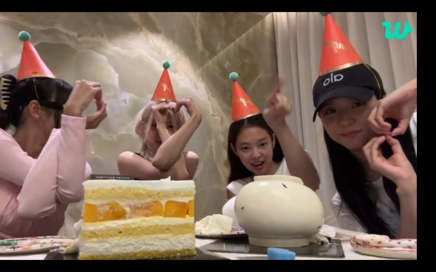 blackpink 8 周年生日快乐98964闺女同框庆祝