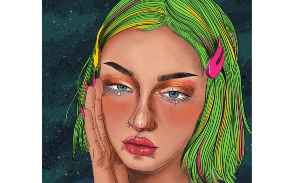 欧美风插画绘画过程