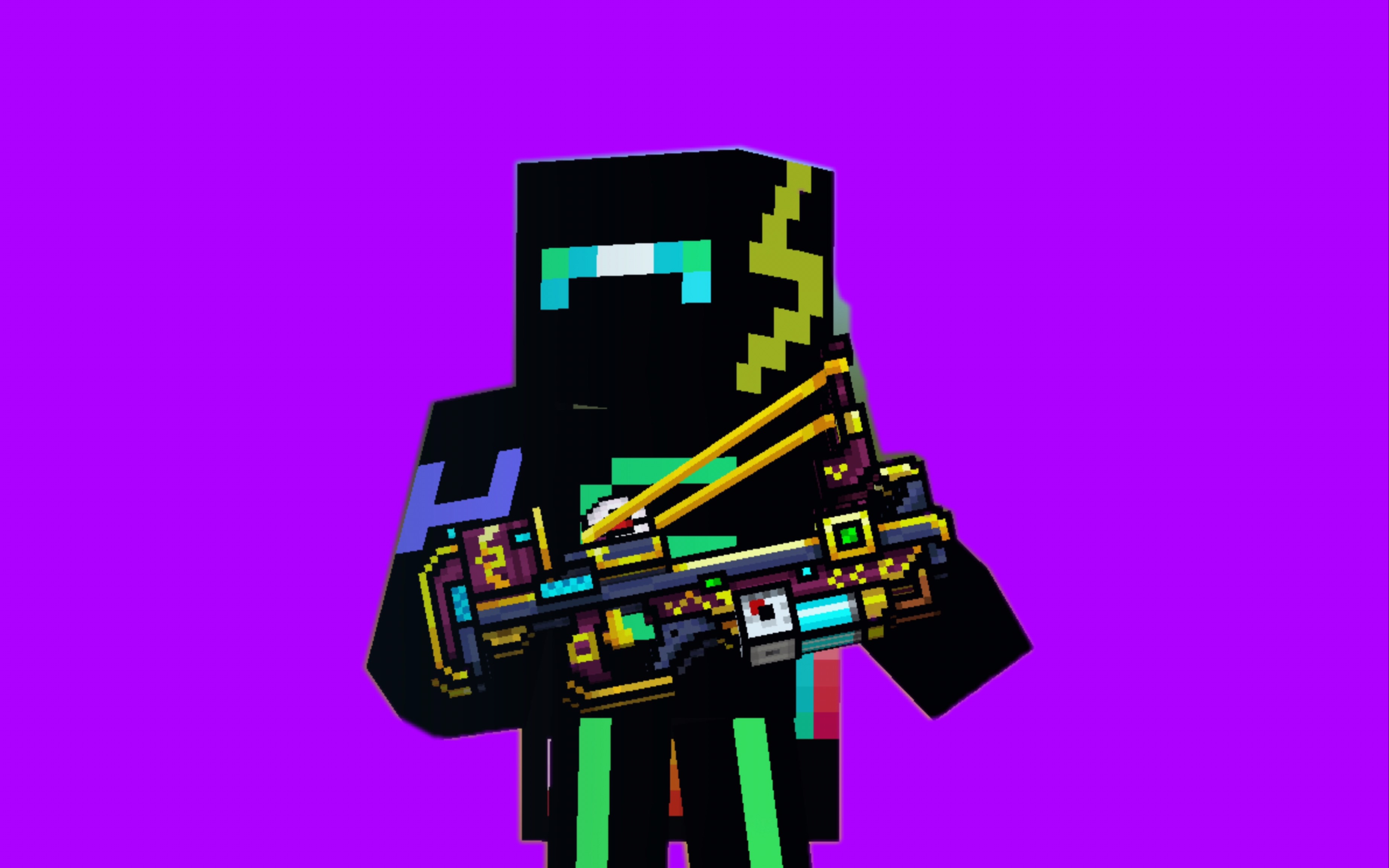 活动作品3d像素射击拉动能量枪