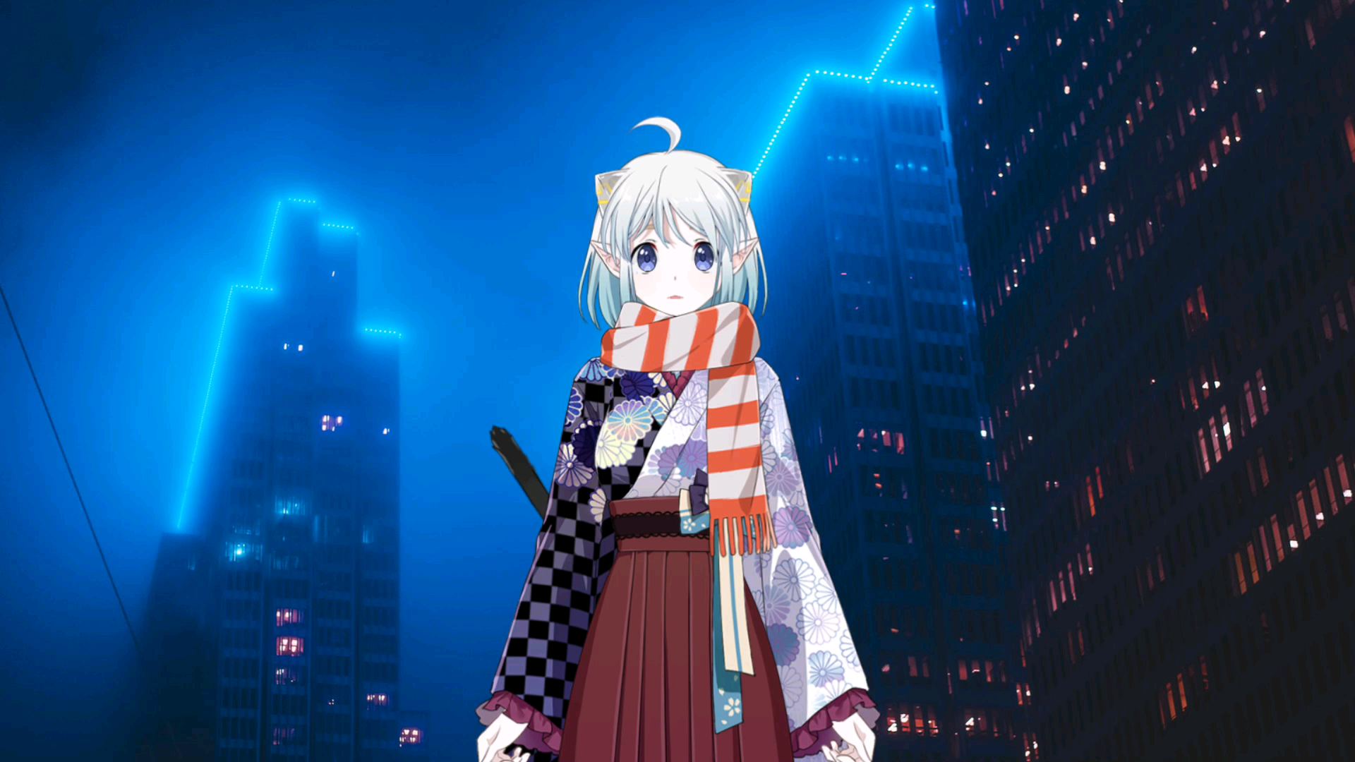 来咯来咯,那只大白毛,是解雨呀,我的新二次元形象