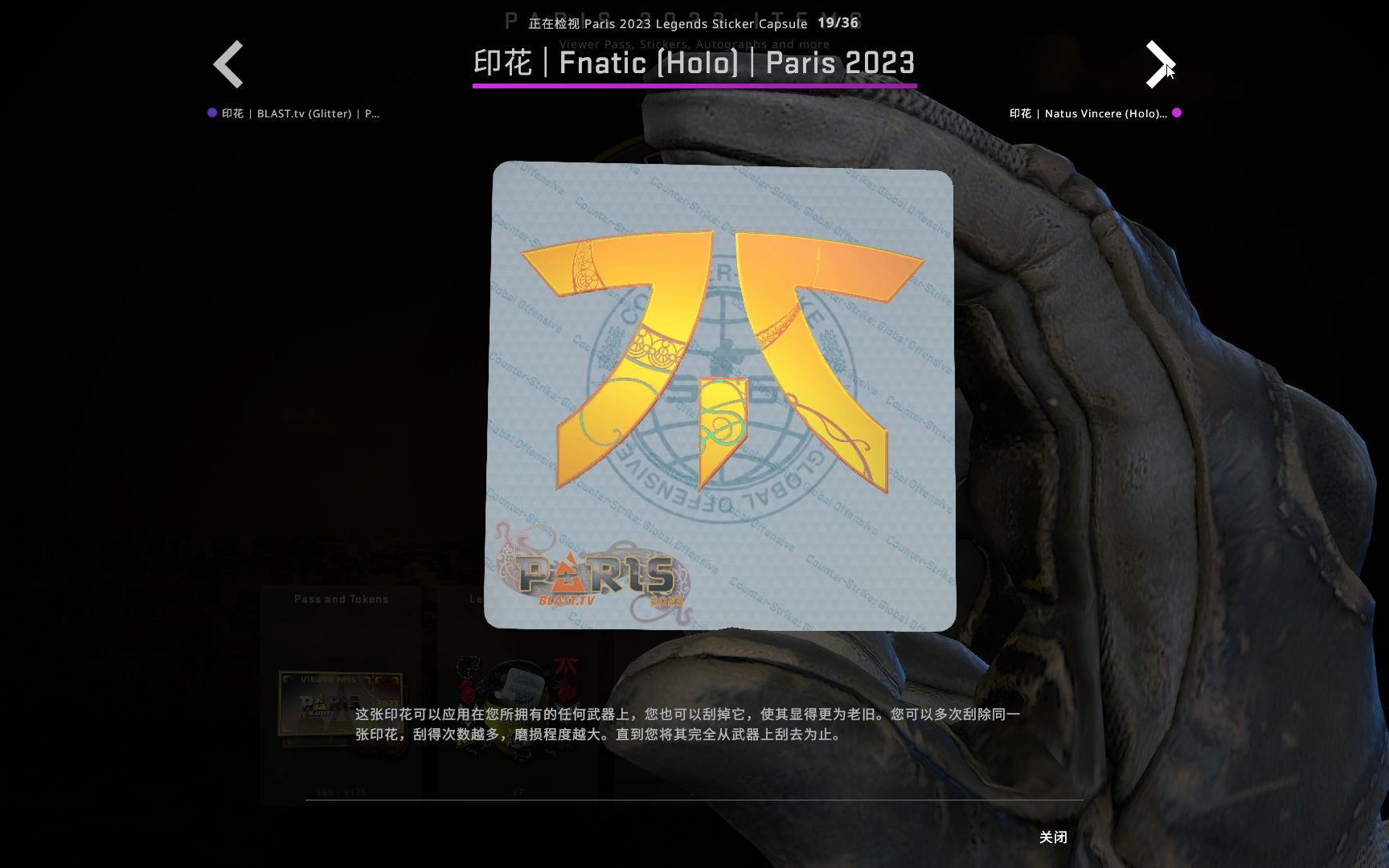 csgo2023巴黎major战队贴纸一览