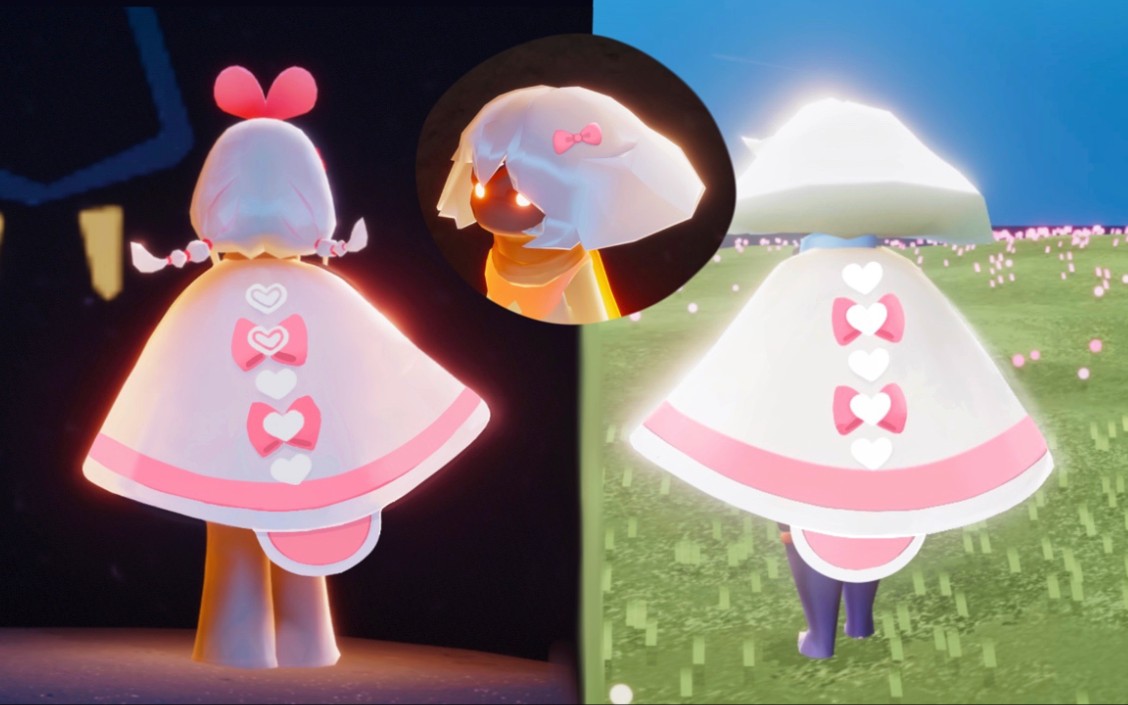 【光遇】蝴蝶结头饰 / 兔尾斗篷 自制_手机游戏热门视频