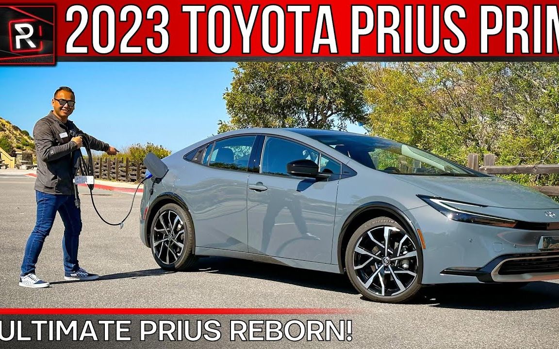 2023 Toyota Prius Prime XSE 插电混动普锐斯PHEV是混合动力和全电动之间的终极折衷哔哩哔哩bilibili