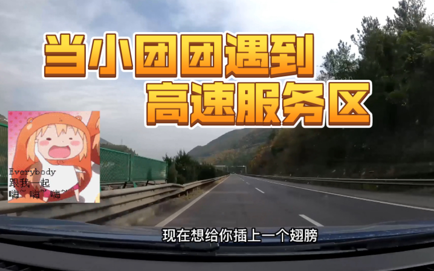 当小团团遇到高速服务区 喝杯奶茶吧