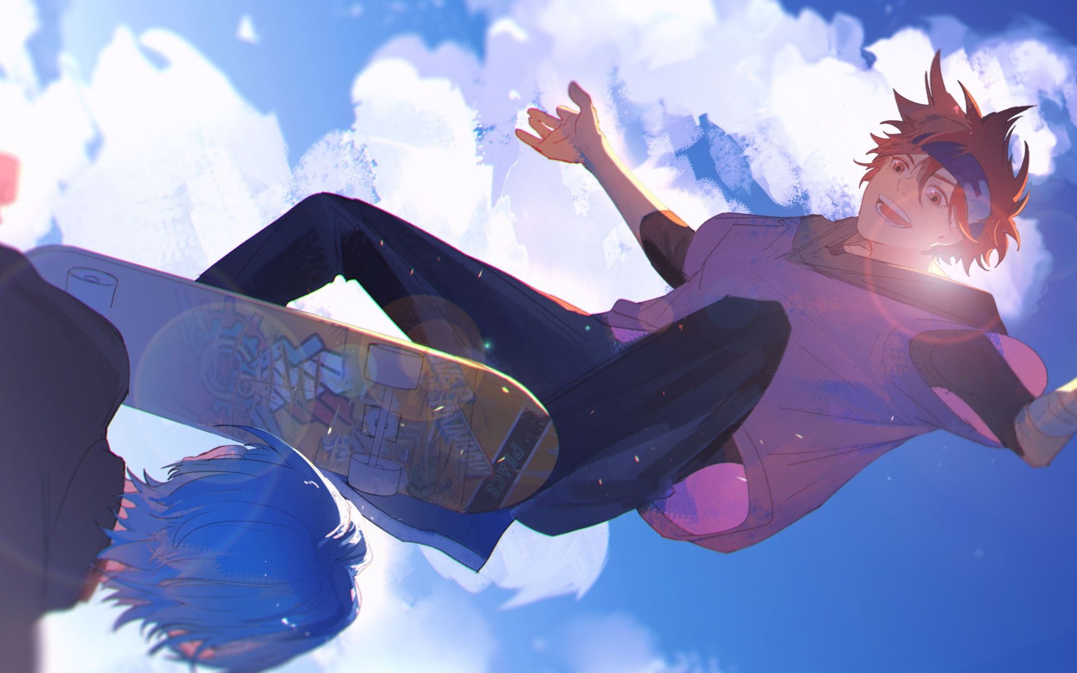 【无限滑板|兰历】"贪恋夏夜星空你侧脸,犹记得清风撩拨心弦"_哔哩