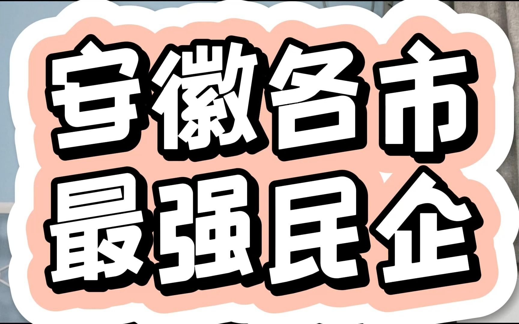 安徽民企百强榜出炉,各市最强民营企业都是谁?哔哩哔哩bilibili