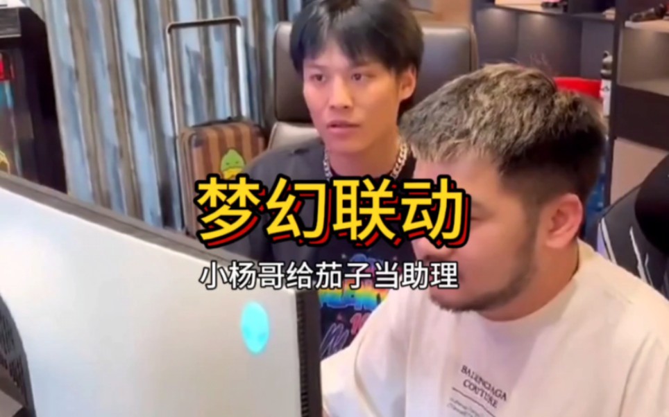 两个直播天赋拉满的人合体都能想像得到有多搞笑#小杨哥给茄子当助理