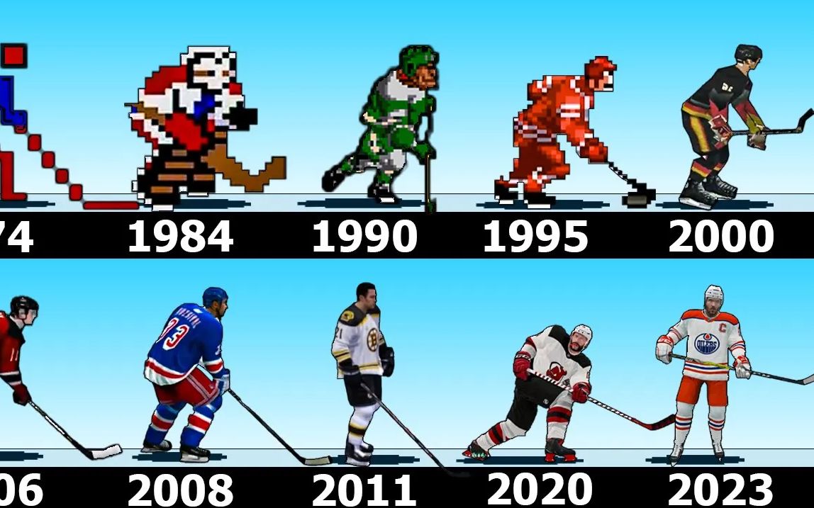 NHL冰球电子游戏的演变(从1979到2023)| HOCKEY NHL VIDEO GAMES EVOLUTION(1979  2023)哔哩哔哩bilibili