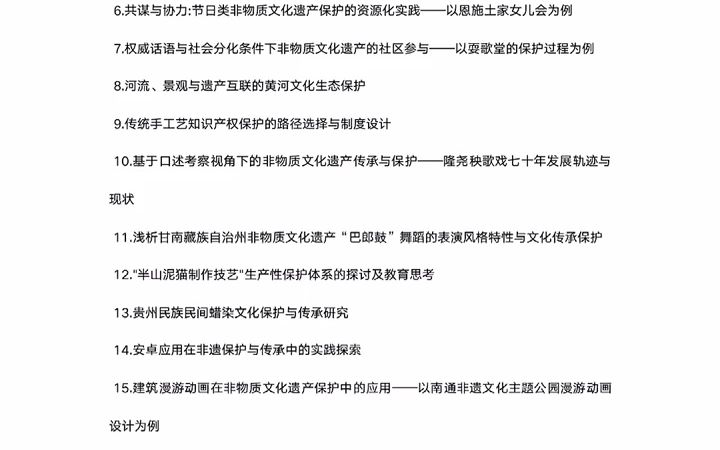 非物质文化遗产相关论文选题!#非物质文化 #非物质文化遗产传承#论文选题哔哩哔哩bilibili