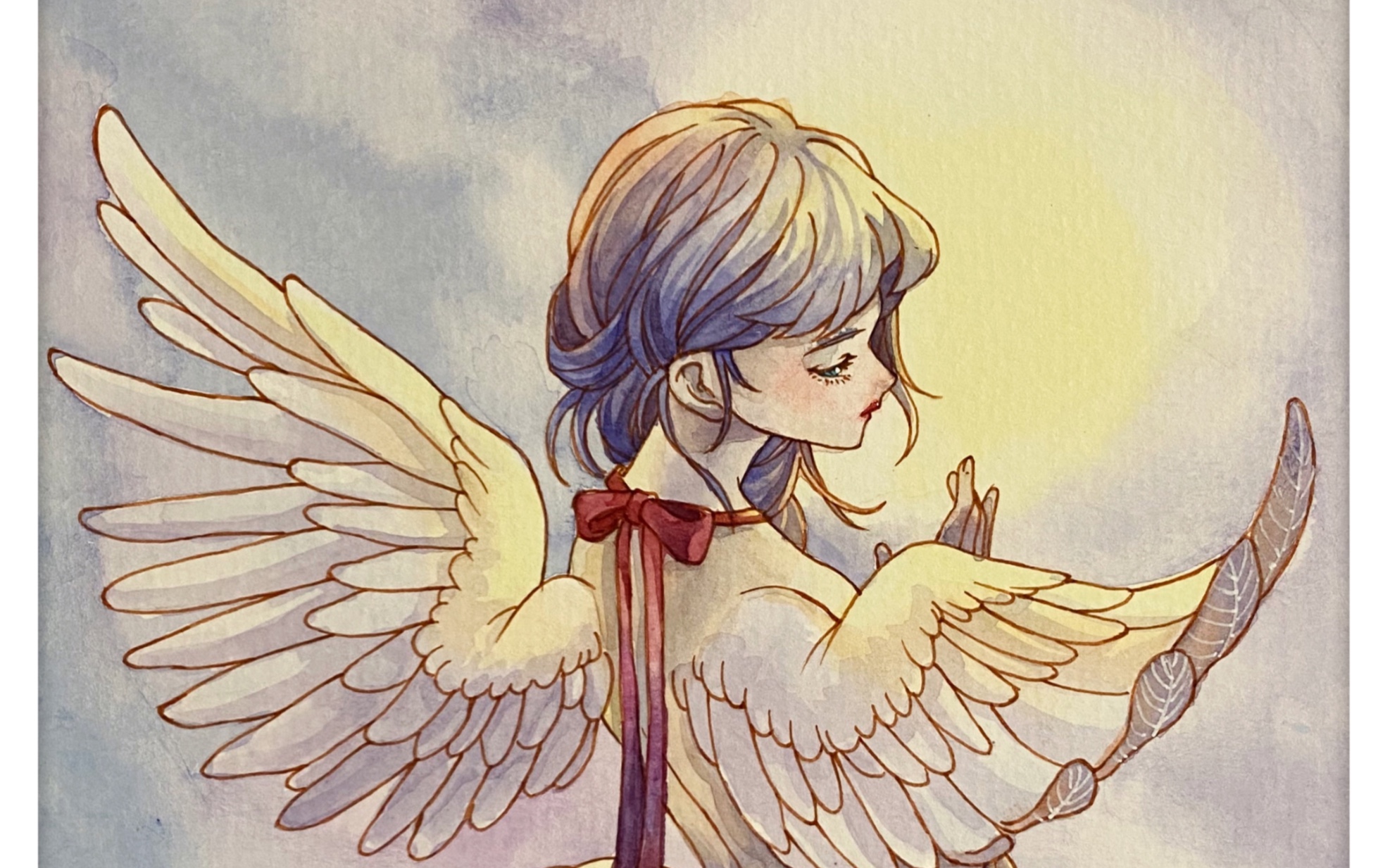 「霖聿儿」水彩小天使,很喜欢这种光感(直播录制分享)