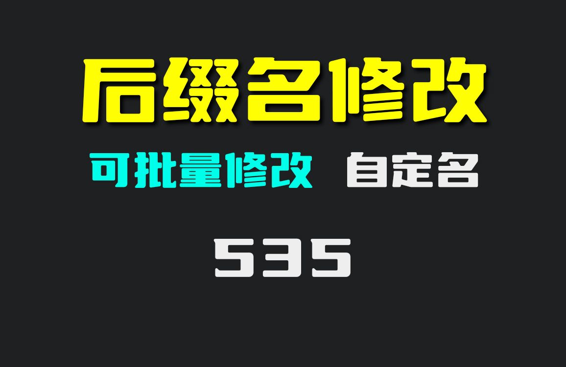 文件的后缀名怎么更改?它可批量修改哔哩哔哩bilibili