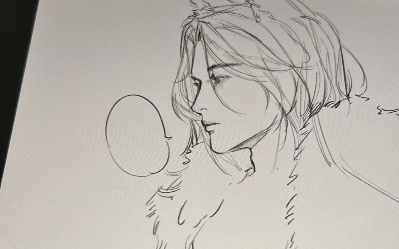 五秒钟画一个帅气的侧脸