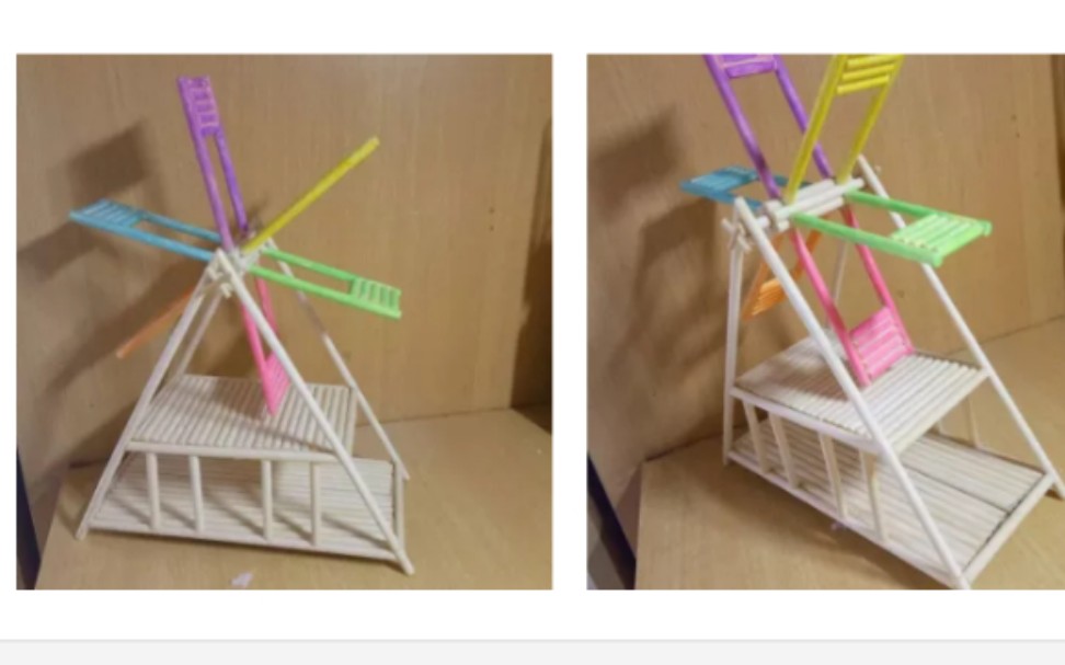 [风车模型]:一次性筷子制作的小风车哔哩哔哩bilibili