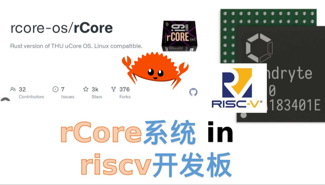 使用riscv芯片运行rust实现的rCore系统哔哩哔哩bilibili