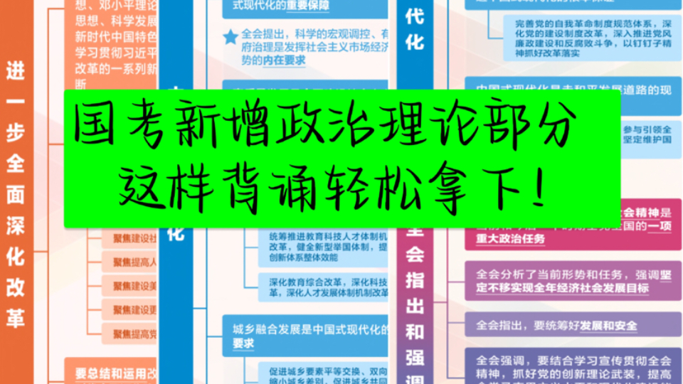 国考新增政治理论部分,这样背诵轻松拿下.再不背就来不及了哔哩哔哩bilibili