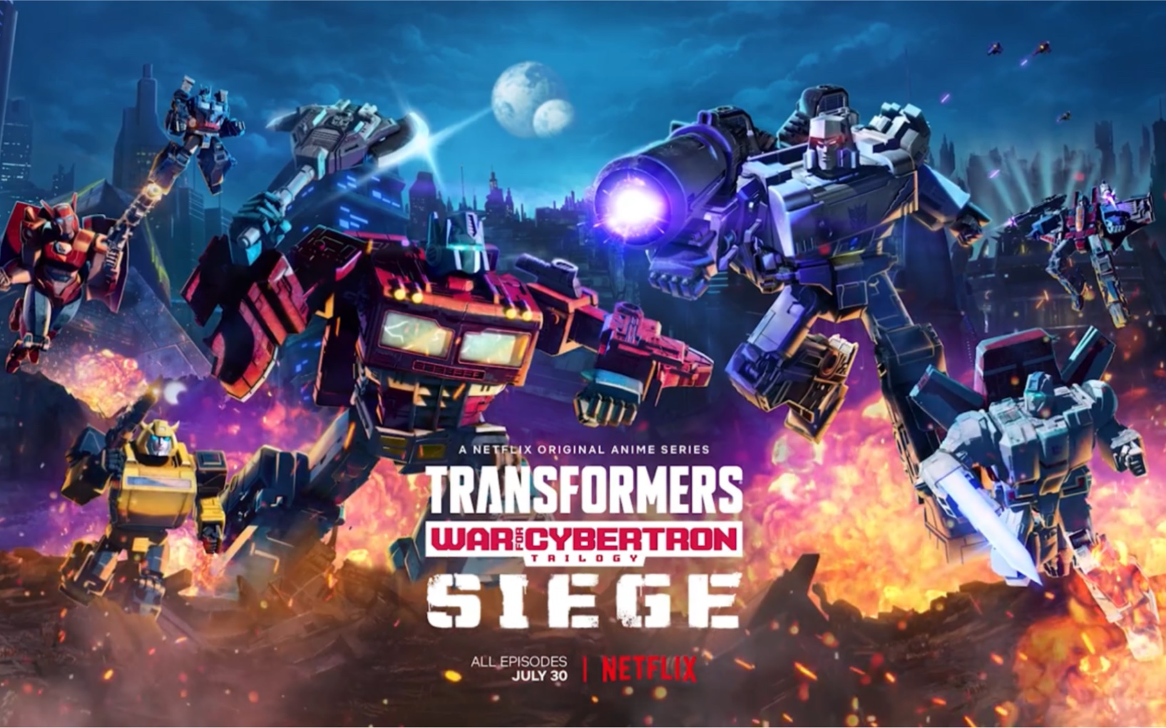 网飞动画《变形金刚:决战塞伯坦 围城》海报中塞星文透露第三部名称