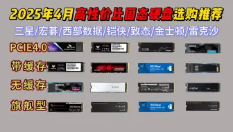 2025年4月PCIE4.0固态硬盘大跳水！带缓存/无缓存 | 三星、铠侠、宏碁、西部数据、致态等PCie4.0固态硬盘推荐！