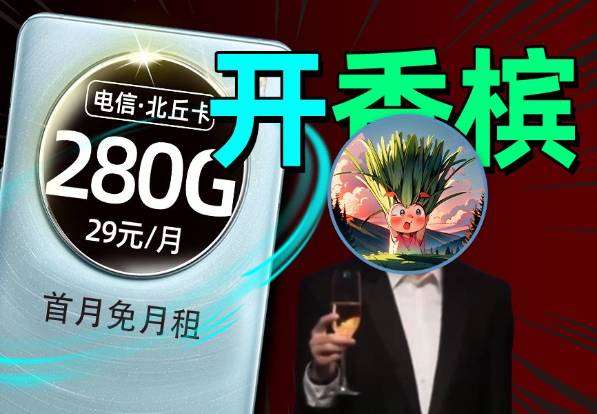 一把拿下!29块280G打破电信流量卡的天花板!电信2024年5G手机流量卡推荐哔哩哔哩bilibili