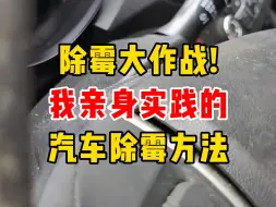 除霉大作战！我亲身实践的汽车除霉方法！