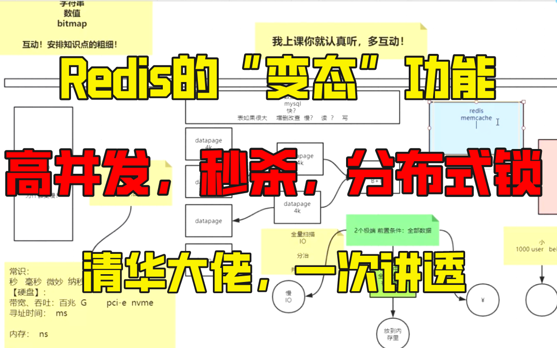 好家伙!头一次见有清华架构师能从Redis缓存与持久化开始,把Redis硬抗高并发,实现分布式锁、秒杀、红包兑奖、朋友圈点赞、部署东宝商城项目细节讲...