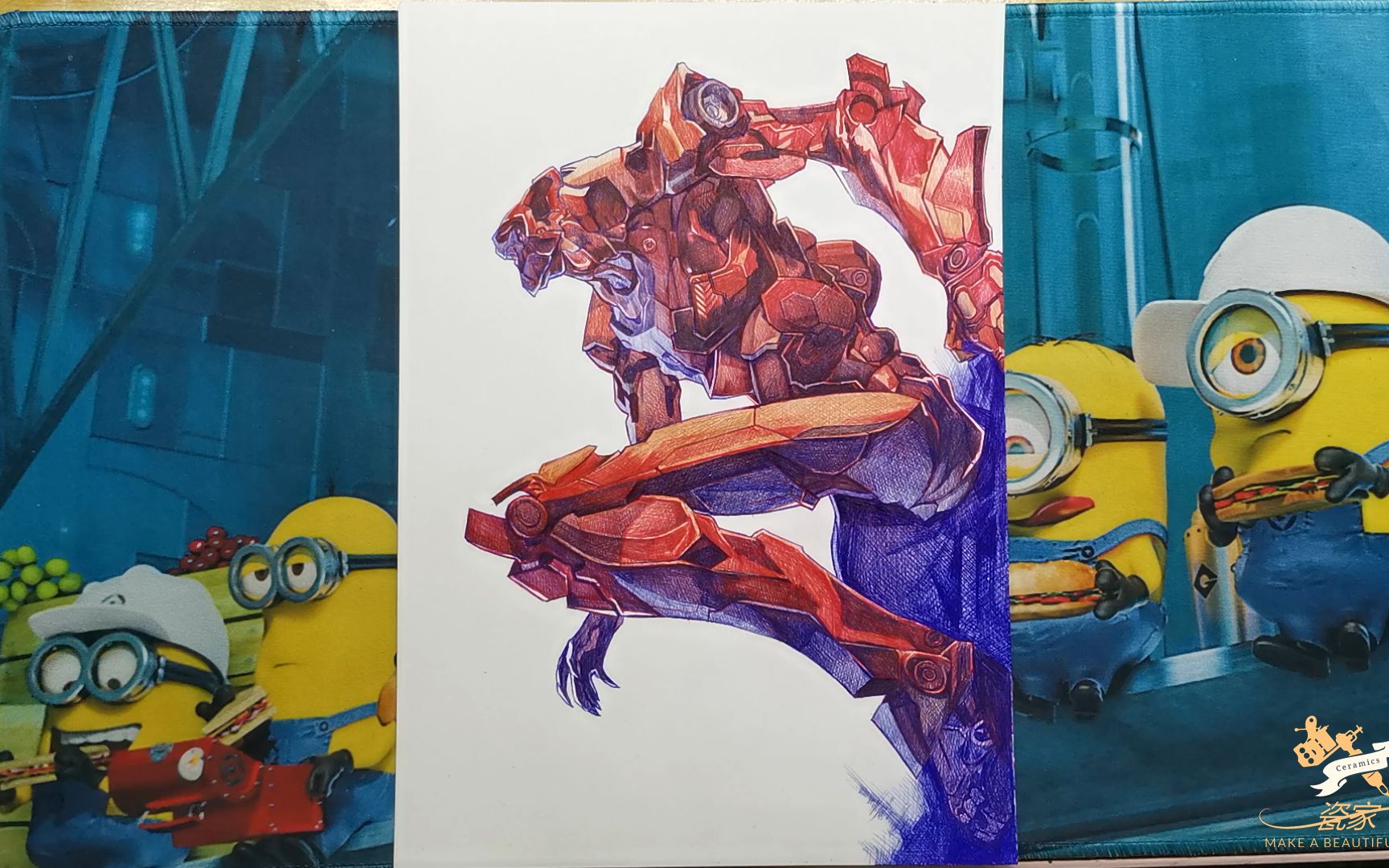 你喜欢明日香吗?那我用圆珠笔教你手绘《eva》二号机吧