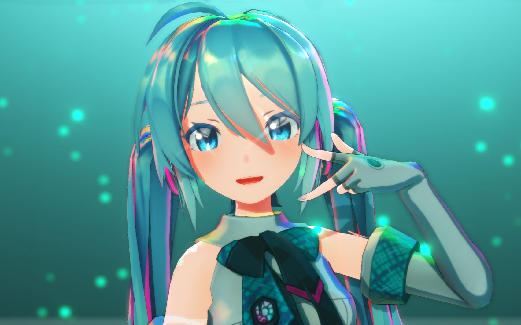 [图]【Miku/MMD】?闪耀着彩虹光芒的live现场?