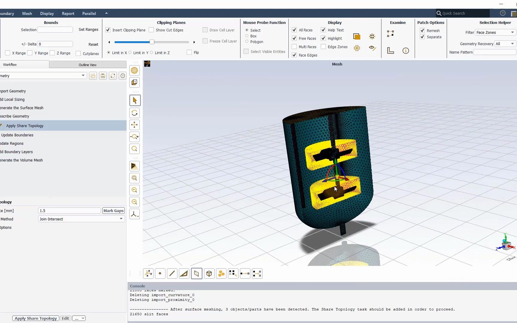 Fluent meshing Workflow 创建旋转MRF体系的方法哔哩哔哩bilibili