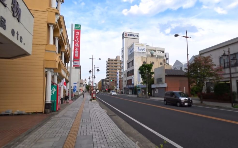 超清日本漫步栃木县足利市城市街景20195拍摄20205