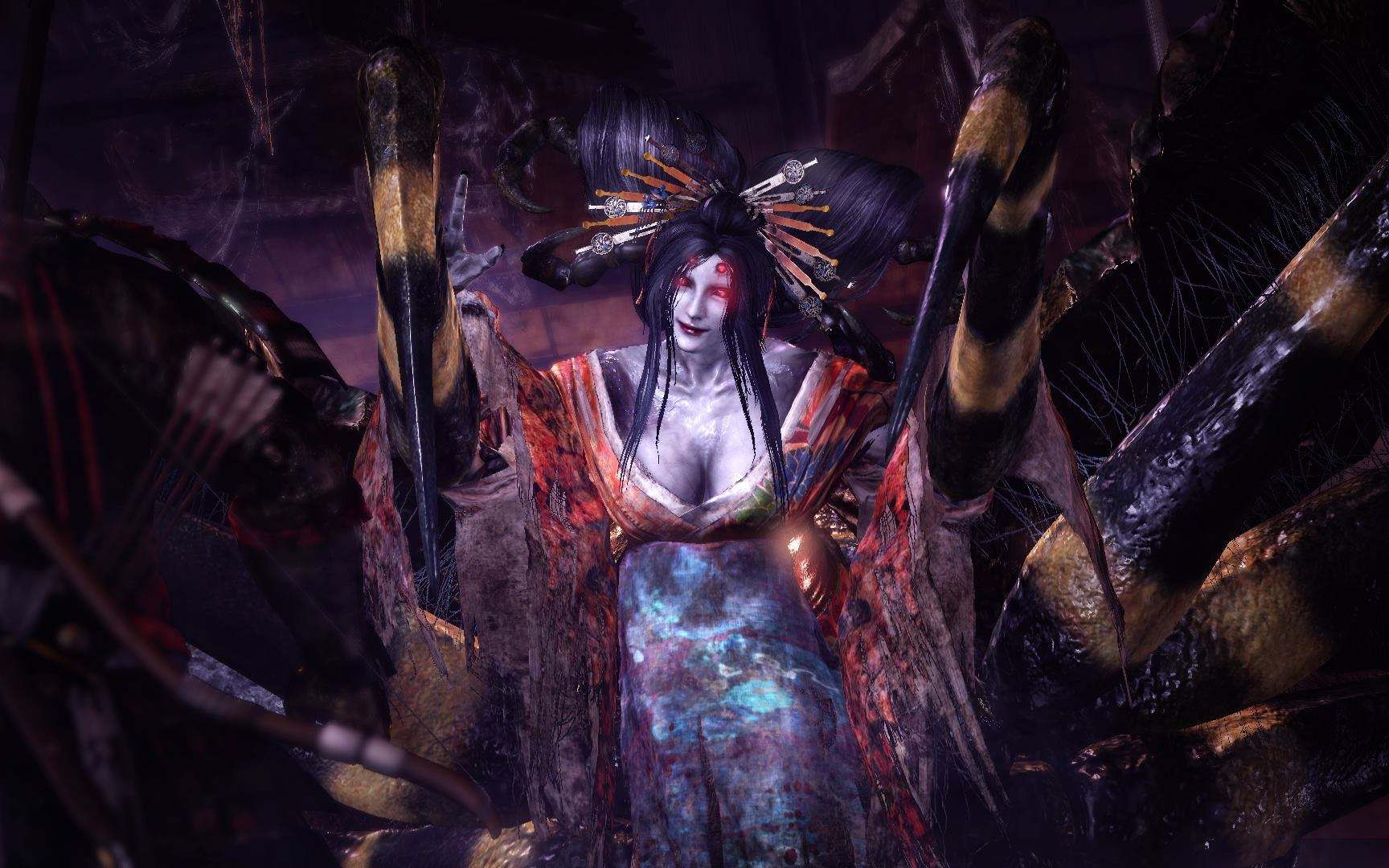 仁王大斧一周目开荒boss6女郎蜘蛛