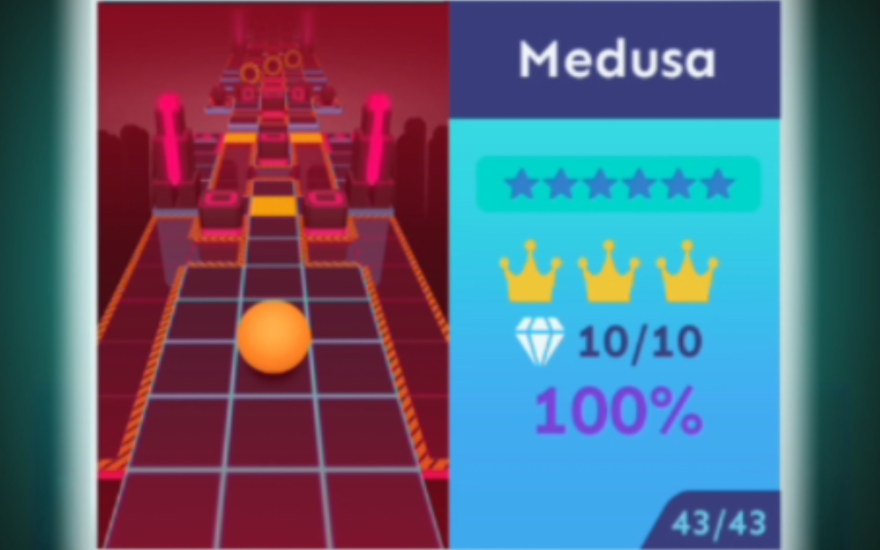 [图]【Rolling Distance】收录，八星魔王关《medusa》无伤完美！全网首发！