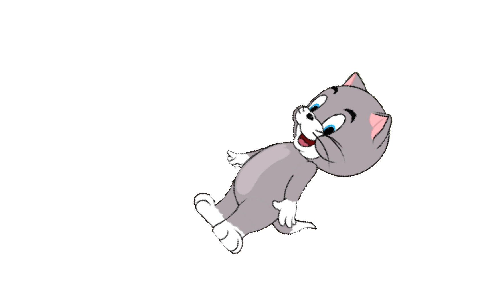 红伞伞白杆杆猫和老鼠吃了躺板板