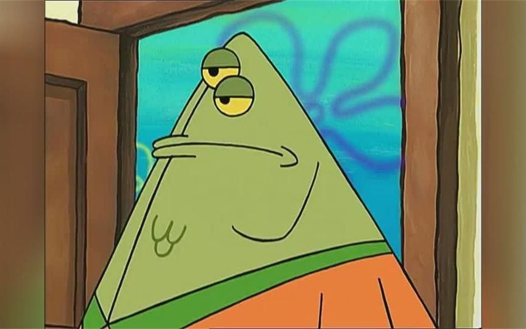 新来的比目鱼同学,要把海绵宝宝吓死了!