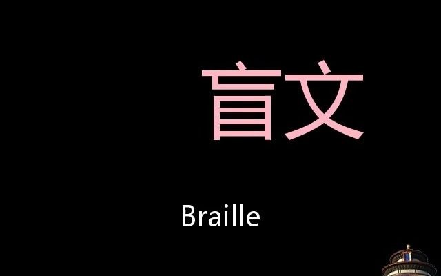 盲文 Chinese Pronunciation Braille哔哩哔哩bilibili